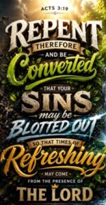 eternal destiny with God requires repentance
